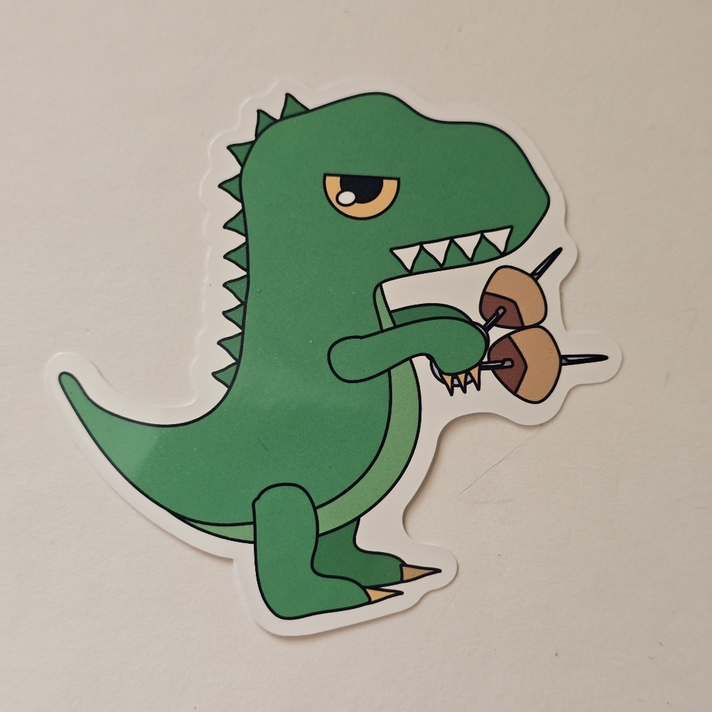 10/$10 Green Cartoon Reptile Sticker with Spikes